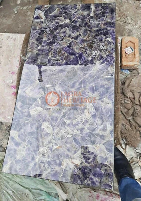 Buy Amethyest Table Top,RandomAmethyst Stone Table Stone Counter Table Slab Tops - Image 1 of 2