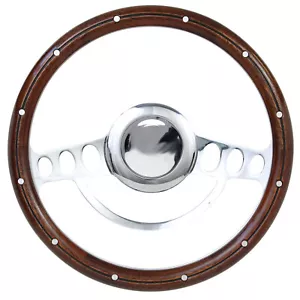 Billet & Wood Steering Wheel w/Full Install Kit for 1969 -1993 Pontiac Firebird - Bild 1 von 3