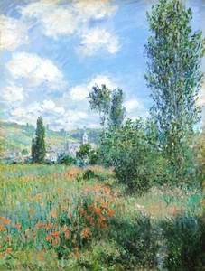 CLAUDE MONET CANVAS PICTURE PRINT WALL ART - View of Vétheuil - Picture 1 of 3