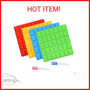 CAKETIME Gummy Bear Molds Candy Molds - 1 Inch Gummy Molds Bear Large Chocolate - Picture 1 of 2