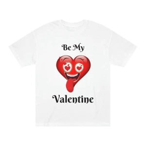 Be My Valentine Love Heart Graphic Valentine's Day For Unisex Classic T-shirt - Picture 1 of 5