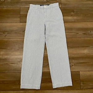 Polo Ralph Lauren Boys 14 Blue/White Pinstripe Seersucker Dress Pants Cotton - Picture 1 of 6