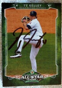 Anaheim Angels Ty Kelly Signed 2012 Midwest League All-Star Card Auto