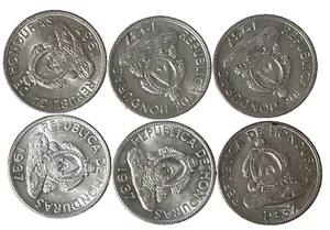 1 Coin HONDURAS 1937 UN LEMPIRA Lencas Leader 0.900 SILVER COIN UNC. KM#75 - Picture 1 of 11