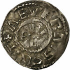 [#657814] Coin, France, Charles le Chauve, Denarius, Nevers, EF, Sil, ver