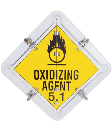 FLEETLINE Dangerous Goods Placard Flip Kit - 350mm (W) x 350mm (H), Aluminum