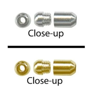 End Cap Bandit, 20 Gold OR Silver 4.5x9mm Screw On Finishing End to Hide Knots* - Picture 1 of 4