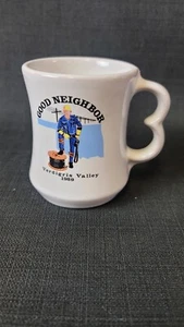 Vtg Good Neighbor Verdigris Valley Electric Frankoma Coffee Mug 1990  - Picture 1 of 6
