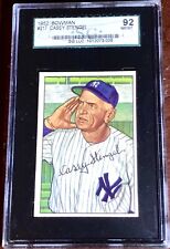New York Yankees 1952 BOWMAN CASEY STENGEL HOF SGC 92  MINT 9 baseball card RARE