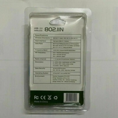 1x For PC 300 Mbps Wireless USB WiFi Network Adapter LAN Card w/Antenna 802.11N - Image 1 of 2