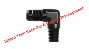 Adaptador de ajuste de 90 grados Goodridge AN822-12-08DBK -12 AN x 1/2 NPT, negro @ Speed Tech - Imagen 1 de 1