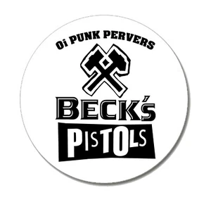 BECK'S PISTOLS Button / Pin 2,5cm Punkrock Kassierer Oi! Punk Pöbel & Gesocks - Imagen 1 de 1