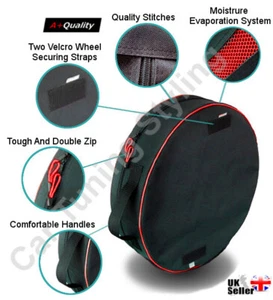 AUDI BMW MERCEDES VW FORD ANY CAR SPARE TYRE BAG WHEEL STORAGE COVER SPACE SAVER - Picture 1 of 3