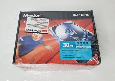 NEW SEALED Maxtor DiamondMax Plus 30GB 3.5" Hard Drive Ultra ATA/133 7200RPM - Image 1 of 4