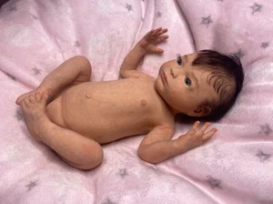 MADE TO ORDER - Full Body Super Soft Silicone - Baby A Awake Doll - BREATHING - Picture 1 of 4