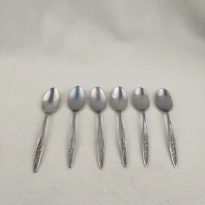 Superior Stainless Flatware Radiant Rose Set of 6 Tea Spoon USA - Picture 1 of 8