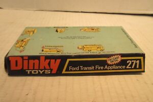 Dinky Toys EMPTY Bottom Half of Box for 271 Ford Transit Fire Appliance