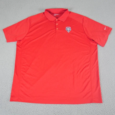 New Mexico Lobos Polo Shirt Mens 3XL Red Short Sleeve Nike Golf Tour Dri-Fit Cover