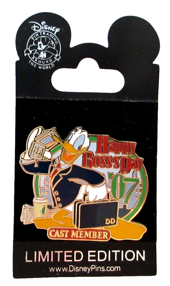 WDW CAST MEMBER EXCLUSIVE HAPPY BOSS'S DAY 2007 DONALD DUCK PIN- LE 750 - #57985 - Image 1 of 3