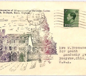 GB KEVIII Cover OLD ENGLAND Illustrated *Winchester* HANTS 1936 Clacton YK10 - Picture 1 of 11