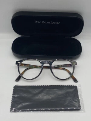 Ralph Lauren Negro Brillante Sobre Jerry Havana Gafas Marcos 48-20-145 Con Estuche Nuevo Foto 1 de 4