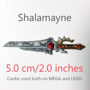 Mega Bloks Construx World of Warcraft Style Shalamayne *HANDMADE* Weapon - Picture 1 of 3