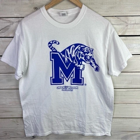 University of Memphis Tigers Men’s White Short Sleeve TShirt Size Large Cover