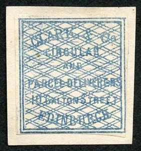 Circular Delivery SGCD3 Clarkand Co. 1/4d blue on piece - Picture 1 of 1