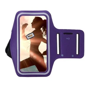 iPhone/Galaxy Sport/Gym/Exercise/Outdoor Sweatproof Flexible Armband Purple - Picture 1 of 9