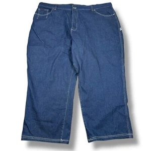 Vintage Fubu Jeans Men’s 52 x 29 Blue Denim Y2K Wide Loose Baggy Carpenter New - Picture 1 of 12