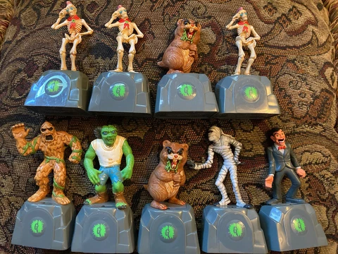 1996 Goosebumps Hasbro Lot: Mud Monster Light Up Screaming Figure Curly Slappy ~ Cover