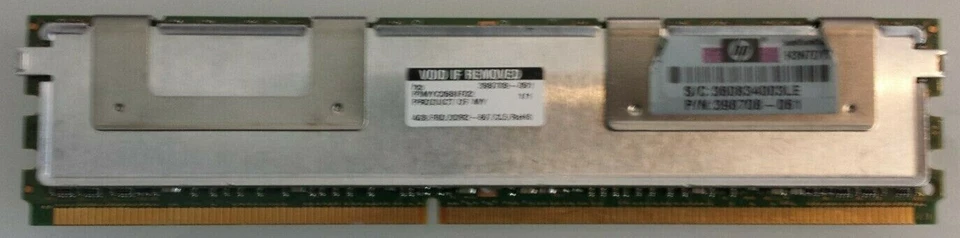 HP 398708-061 4GB 667MHZ PC2-5300 CL5 Fully Buffered DDR2 FB-DIMM ECC - Image 1 of 1
