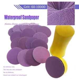 25mm 1Inch Hook Loop Sanding Discs Pads 60-10000 Grit Round Wet & Dry Sandpaper
