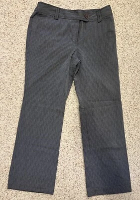 Studio 1940 Women’s Size 12 Dress Gray Pants Mid Rise Straight Leg Pin Stripes - Image 1 of 4
