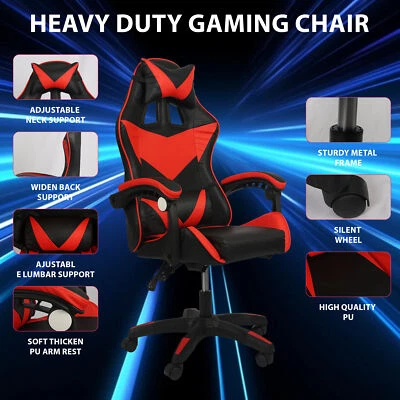 Ergonomic Gaming Chair Gamer Chairs Height-Adjustable Office & Computer Chair