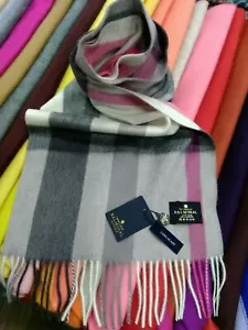 100% Cashmere Scarf | House of Balmoral | Flisk Pink | Long and Soft | Bright - Picture 1 of 4