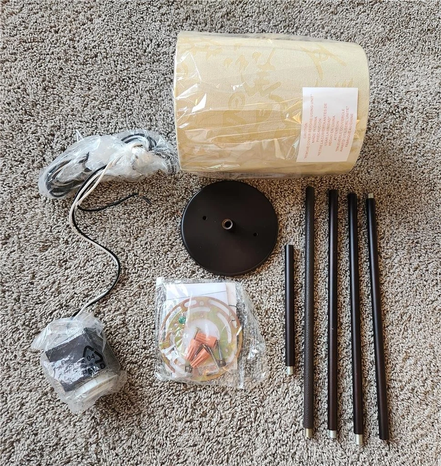 Kovacs P8080-615 Kimono 1 Luz 6" Ancho Mini Colgante con Tono de Tela Beige Foto 1 de 1