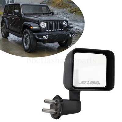 For 2007-2018 Jeep Wrangler JK Side View Door Mirror Textured Black Right Side Foto 1 de 4