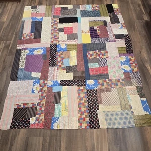 Copriletto Trapuntino Vintage Fatto a Mano Patchwork Rottami Multicolore Floreale 84x67 - Foto 1 di 17