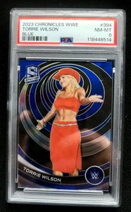 2023 Panini Chronicles WWE Spectra Torrie Wilson #394 Blue Prizm #54/99 PSA 8 - Bild 1 von 2