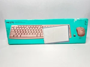 Logitech MK270 Wireless Keyboard and Mouse Combo for Windows,- Rose - Picture 1 of 3