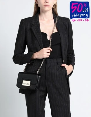 RRP€172 BLUGIRL BLUMARINE Crossbody Bag PU Laether Chain Strap Push Lock Flap - Image 1 of 4