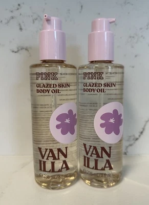 2 VICTORIA'S SECRET PINK VANILLA COMFORTING BODY OIL 8 FL OZ NEW - Image 1 of 2