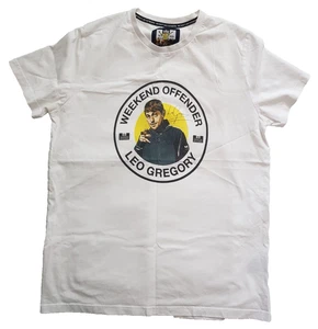 Men's Weekend Offender Leo Gregory White T-Shirt Size Large VG - Picture 1 of 7