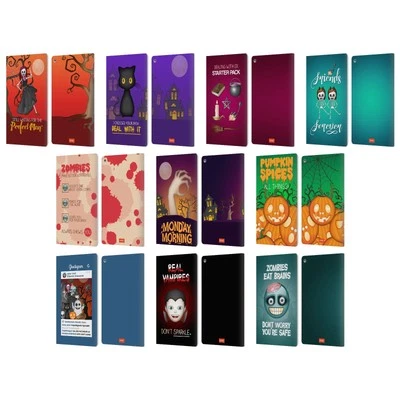 OFFICIAL emoji® HALLOWEEN PARODIES LEATHER BOOK WALLET CASE FOR AMAZON FIRE - Изображение 1 из 4