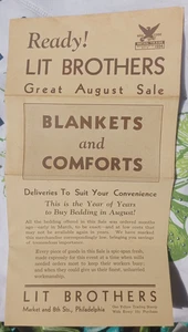 Lit Brothers Department Store, Philadelphia Flyer Ad c1940s 10in. x 10 3/4in. - Picture 1 of 4