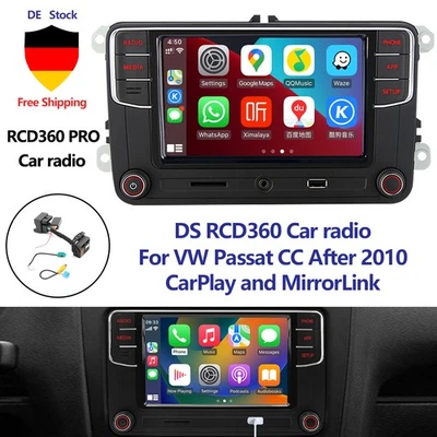 DS RCD360 187B  Autoradio Stereo Carplay Bluetooth für VW Passat CC After 2010 - Bild 1 von 4