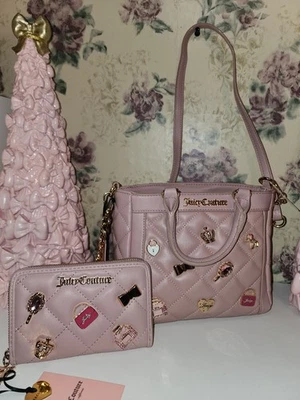 Juicy Couture "Juicy Girls Only" Mini Tote Crossbody & Matching Wallet Set - Image 1 of 4