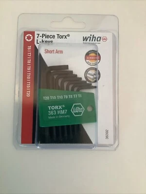 BRAND NEW WIHA 7 Piece Torx Set L-Shape Torx Keys T6 T7 T8 T9 T10 T15 T20 - Image 1 of 2