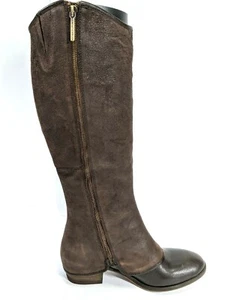 Neu Donald J Pilner hohe Damenstiefel Größe 7 US braun Western Reverse Calf - Bild 1 von 10